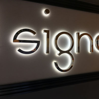 20120mm Roestvrij staal Logo Signs Channel Letters Backlit UL