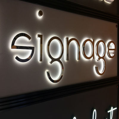 20120mm Roestvrij staal Logo Signs Channel Letters Backlit UL