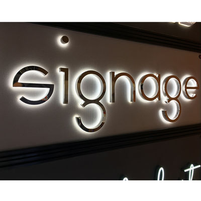 20120mm Roestvrij staal Logo Signs Channel Letters Backlit UL