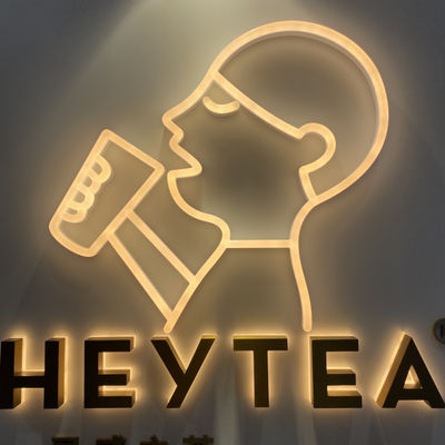 OEM ODM eindigt Backlit van het de Gloedteken van het Brieventeken Acryl de Raadsspiegel