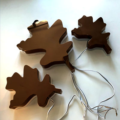 Rose Gold Mirror Backlit Stainless-Antiroest Backlit het Metaalteken van Staalbrieven