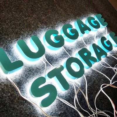 3D Brieven van het de Verfmetaal van de Vormkleur met Lichten Openlucht Reclame