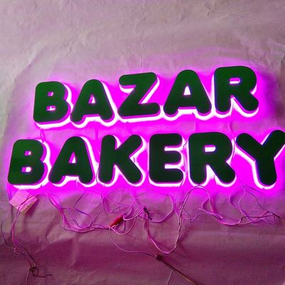 Openlucht 3D Verlicht Geleid Backlit Brieventeken Logo For Business