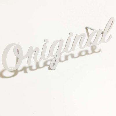 Vlakke van de het Metaalbrief Teken Geborstelde SS304 van de Besnoeiings Witte Verf Signage van de het Kanaalbrief