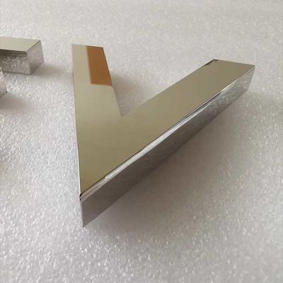 Signage van Shopfront van de alfabetbrief Zilveren Spiegel 2cm Dikte Vervaardigde Metaalbrieven