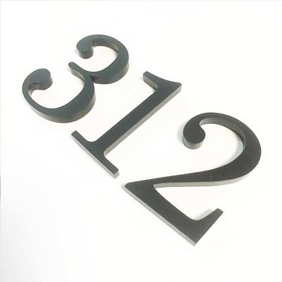 Zwart Matte Acrylic House Number Plaques ondertekent Rekupereerbare OEM ODM