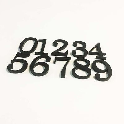 Zwart Matte Acrylic House Number Plaques ondertekent Rekupereerbare OEM ODM