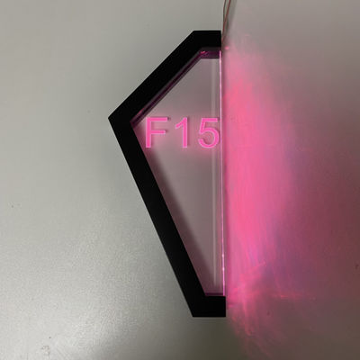 Het flat Gepersonaliseerde 3D RGB RGBW Licht van het Deuraantal op Huisteken