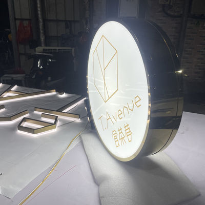 Ronde Lichtgevende Acryllightbox-Signage Antiroest Anti Septisch van het Opslaggebruik