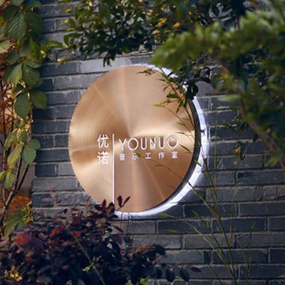 Van de de Doosdouane van het metaalroestvrije staal rond Geleide Lichte Verlicht het Embleem 3d