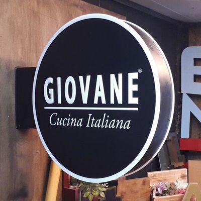 Openlucht12v-LEIDEN de Raad van het Bedrijfsrestaurantteken het Zwarte Tweezijdig Schilderen