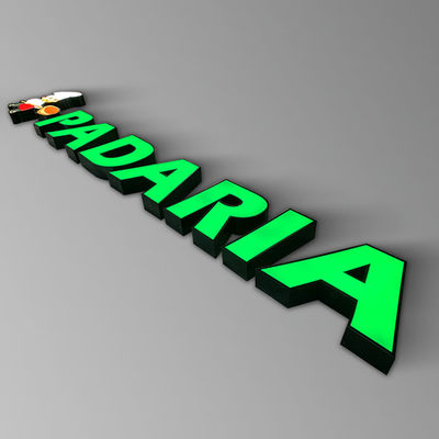 IP65 in reliëf gemaakt Acryl de Brievenembleem van het Opslag voorteken Verlicht Metaal