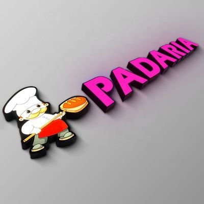 IP65 in reliëf gemaakt Acryl de Brievenembleem van het Opslag voorteken Verlicht Metaal