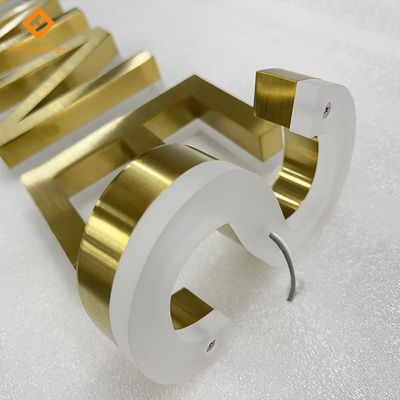 Het Tekenraad Backlit 12VDC van het roestvrij staalrestaurant voor Shop Company Firmanaam