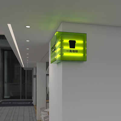 Acryl Richting Geleide de Bouw van de Koffiewinkel Waterdichte Teken Lichte Doos