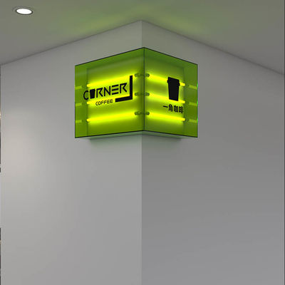 Acryl Richting Geleide de Bouw van de Koffiewinkel Waterdichte Teken Lichte Doos