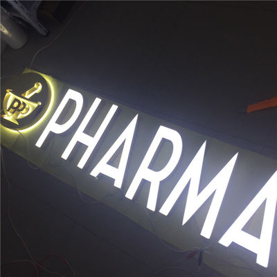 De openlucht van het de Besnoeiingsmetaal van de Douanelaser Raad HIGHSPAN van Logo Signs Light Up Sign