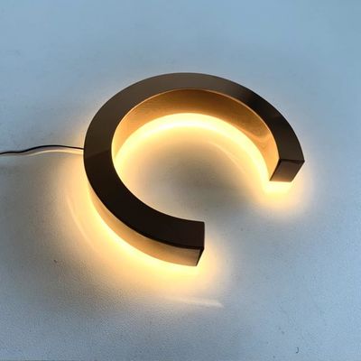 Openlucht Licht omhoog 3d Acryl Van letters voorziend Signage 304# van het Brieventeken Roestvrij staal 3cm