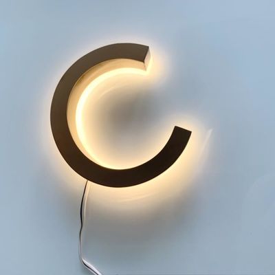 Openlucht Licht omhoog 3d Acryl Van letters voorziend Signage 304# van het Brieventeken Roestvrij staal 3cm