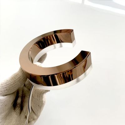 Openlucht Licht omhoog 3d Acryl Van letters voorziend Signage 304# van het Brieventeken Roestvrij staal 3cm