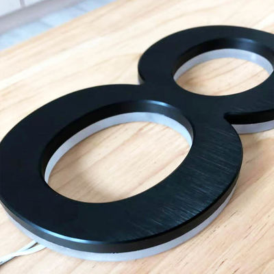 Teken Zwarte Geschilderde 12cm Dikte van de reclame 3D Acryl Backlit Brief