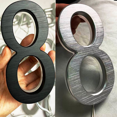 Teken Zwarte Geschilderde 12cm Dikte van de reclame 3D Acryl Backlit Brief