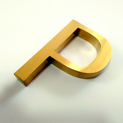 Het binnenlandse Teken van de het Metaalbrief van de Bureaudeur poetste het Geborstelde Elektroplateren van SS304 op