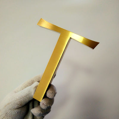 Het binnenlandse Teken van de het Metaalbrief van de Bureaudeur poetste het Geborstelde Elektroplateren van SS304 op