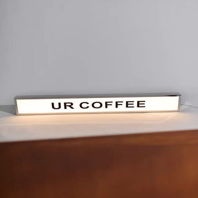 Signage van de roestvrij staal Enige Opgeruimde Lichte Doos 3D Uithangbord Openlucht Reclame