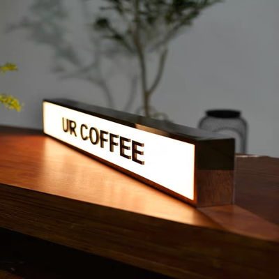 Signage van de roestvrij staal Enige Opgeruimde Lichte Doos 3D Uithangbord Openlucht Reclame