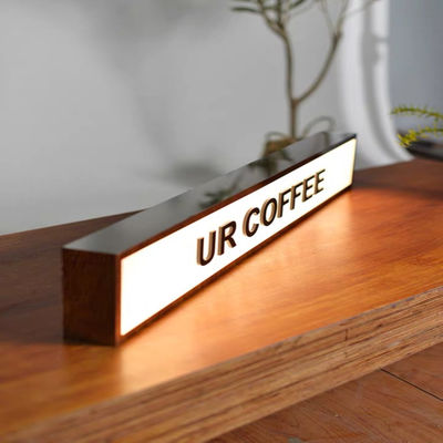 Signage van de roestvrij staal Enige Opgeruimde Lichte Doos 3D Uithangbord Openlucht Reclame