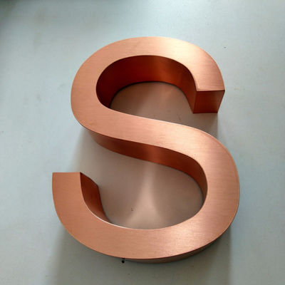 OEM de Besnoeiing van Logo Copper Sign Letters Flat van de Ontwerpwinkel 10cm tot 100cm Hoogte