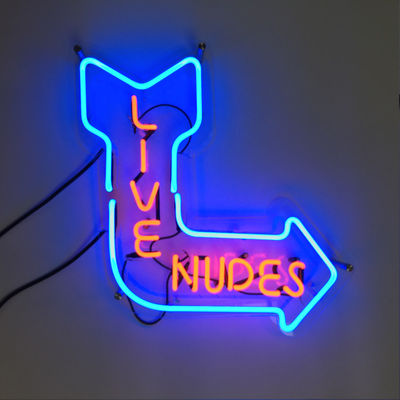Zet de Openlucht Reclame 60x45cm Muur van Live Nudes Acrylic Neon Sign op