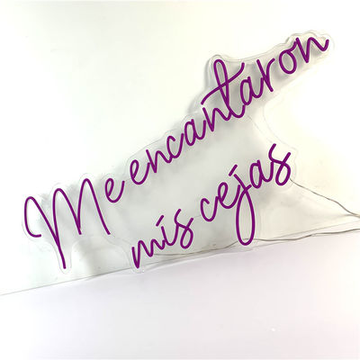 Van het purpere Flexibele LEIDENE Opgezette de Muur Neonteken Verlicht 51200 Uren