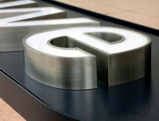 Vervaardigd van het de Brieventeken van het Metaalkanaal 3D Geleid Licht het Vakje Teken