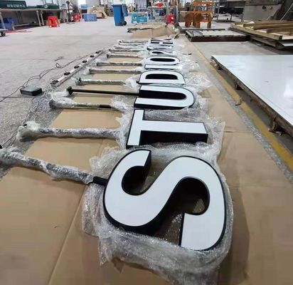 Het acrylplafond zet 3D de Tekens Zwarte Verf van de Metaalbrief voor Muur op